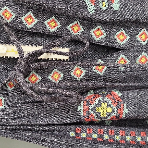 Anthropologie/Uncle Frank Embroidered Halter Dress - Gray - S - Picture 3 of 6